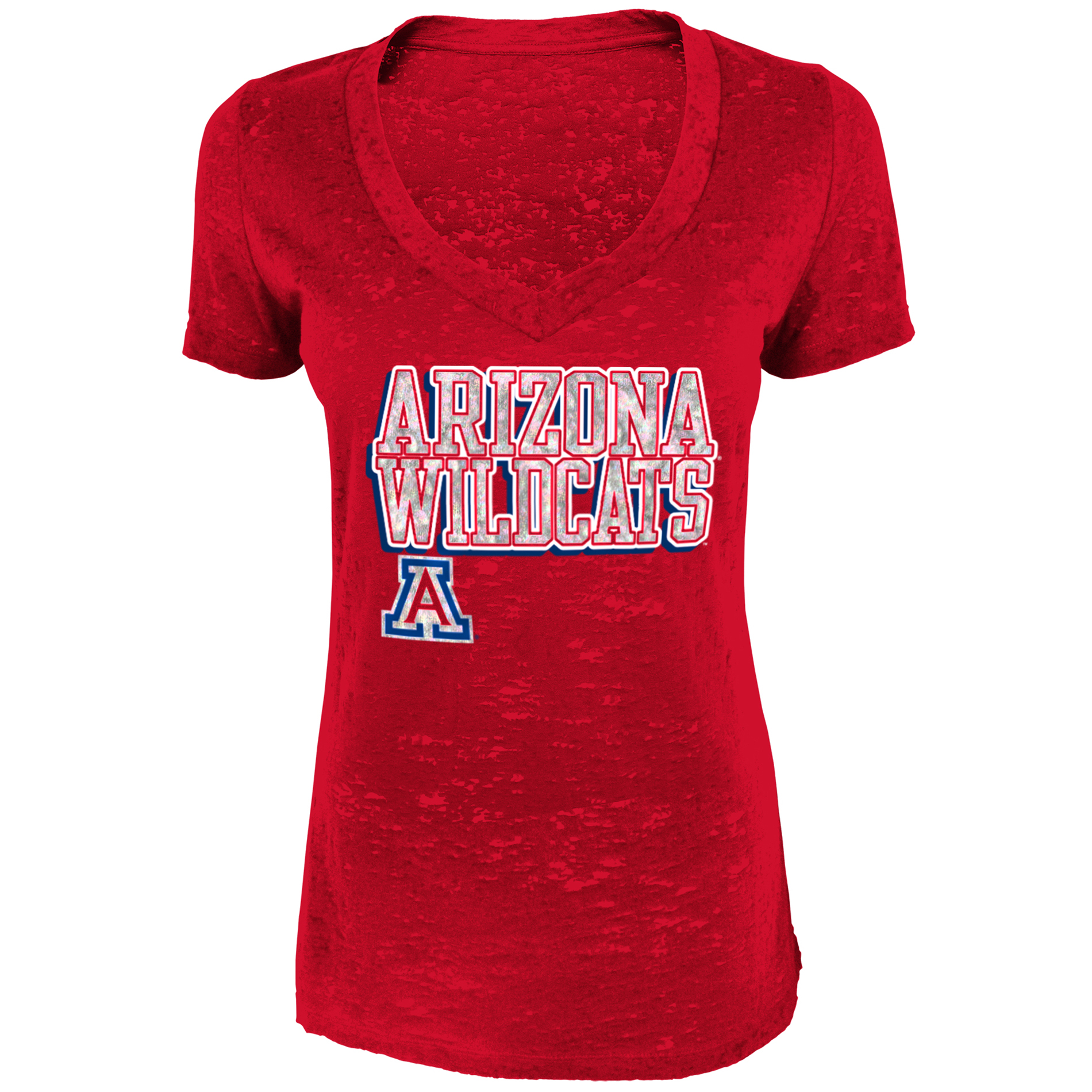 NCAA Arizona Wildcats Women's V-neck Burnout Tee