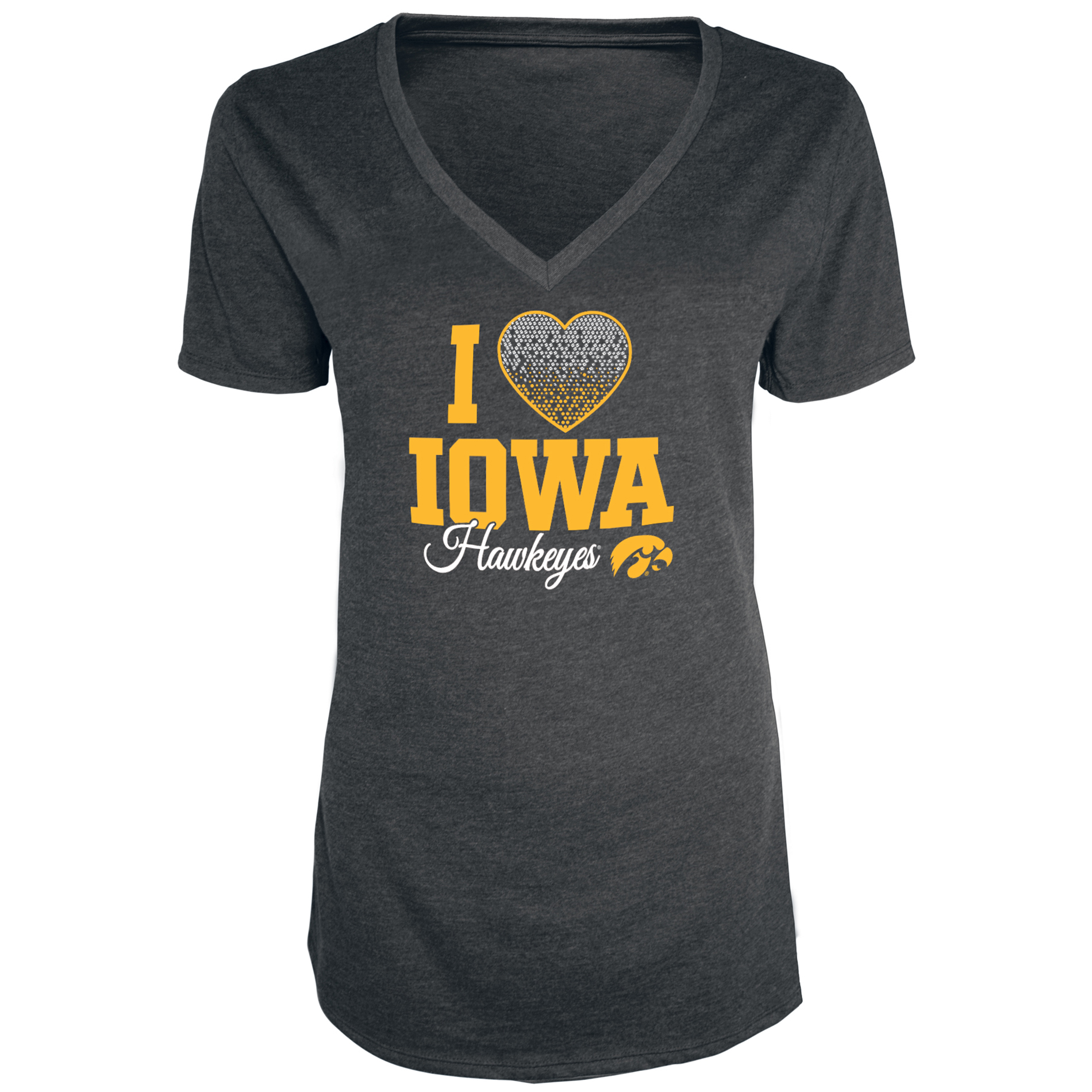 NCAA Iowa Hawkeyes Women's V-neck Tee