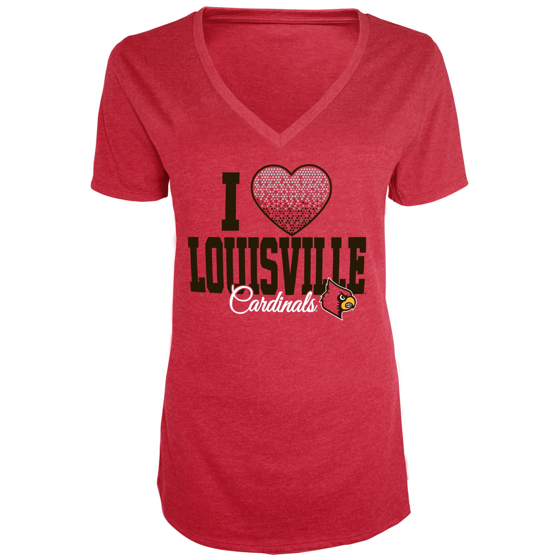 NCAA Louisville Cardinals Women's V-neck Tee