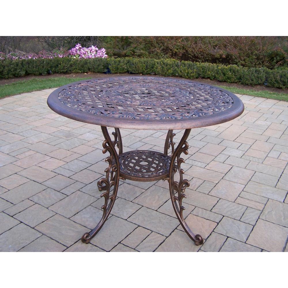 Oakland Living Cast Aluminum 42" Round Dining Table