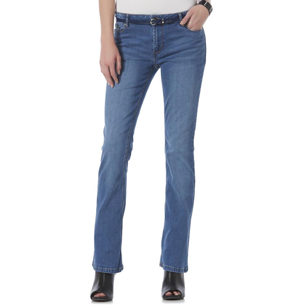Route 66 Women's Slim Flared Jeans & Belt