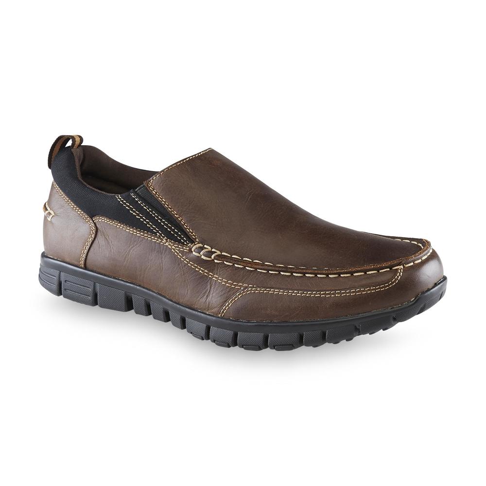 Dr. Scholl's Men's Slide Leather Loafer - Brown