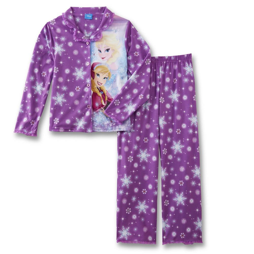 Disney Girl's Pajama Shirt & Pants - Elsa & Anna