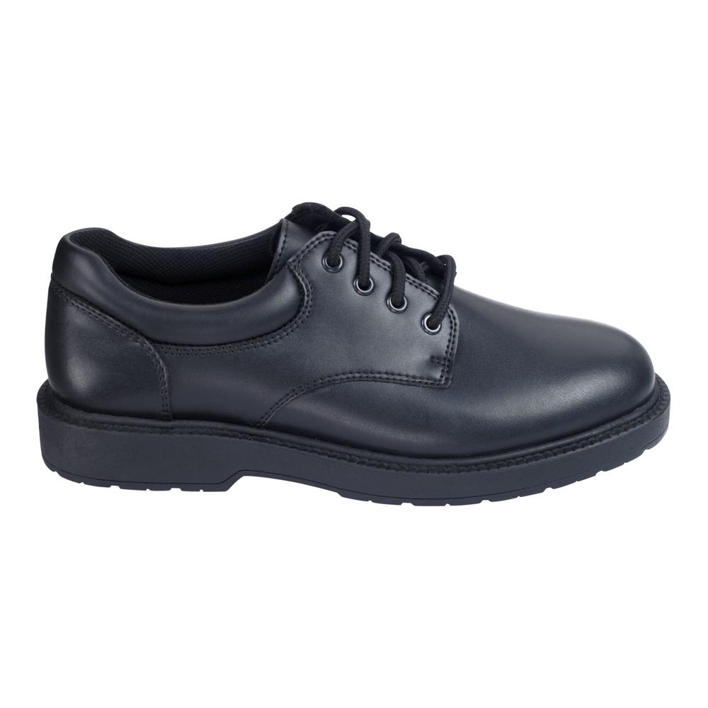 Safetrax Men's Kato2 Non-Skid Black Leather Work Shoe  - Black