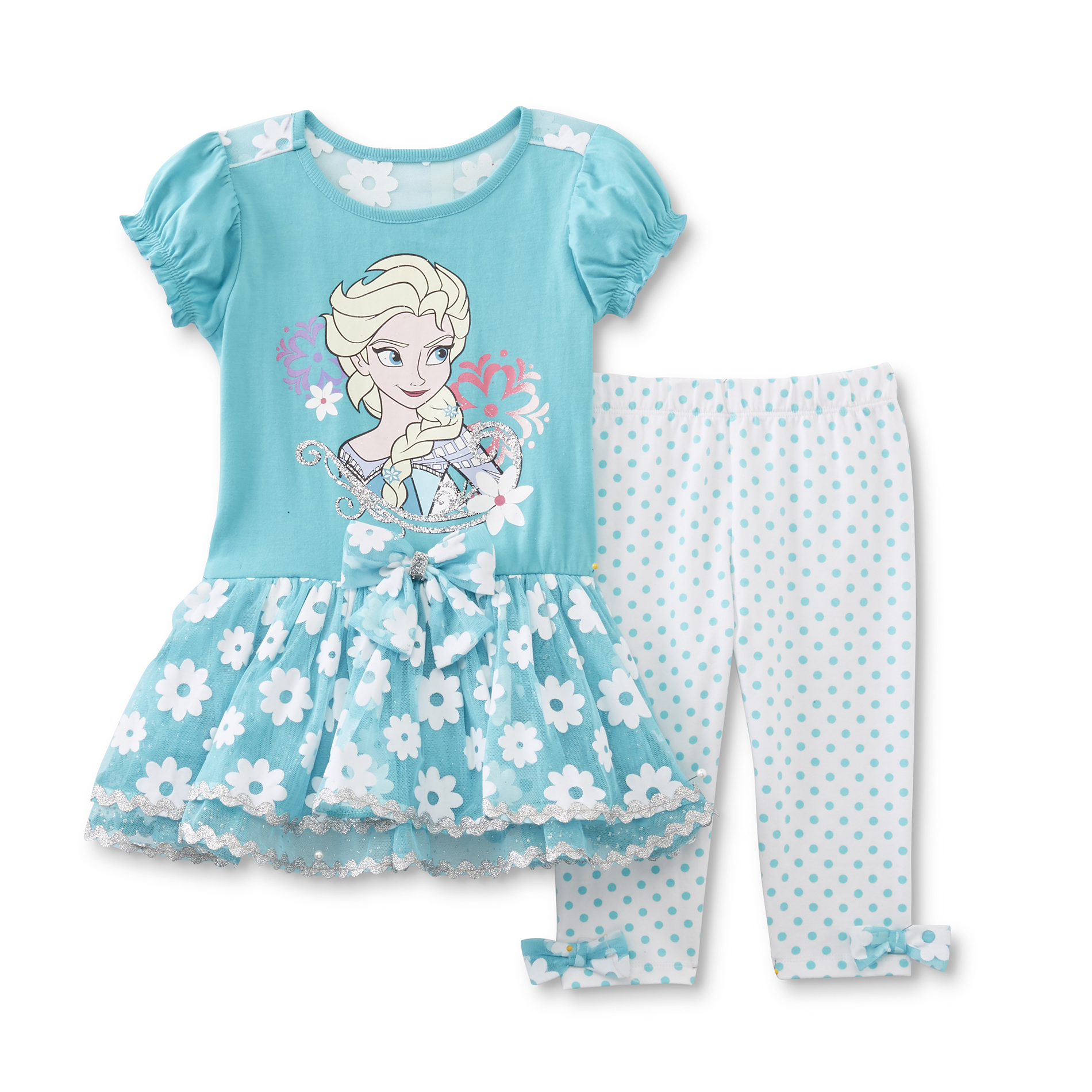 Disney Frozen Toddler Girl's Tunic Top & Leggings - Queen Elsa
