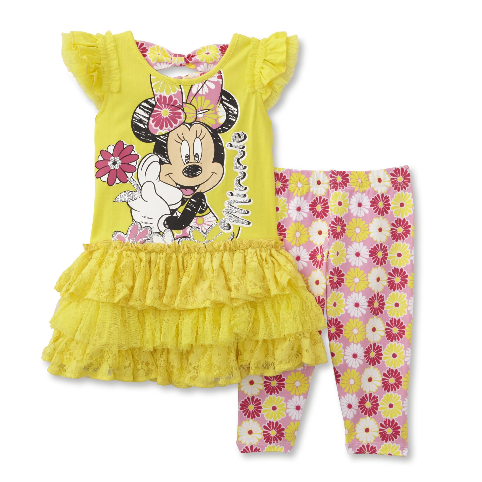 Disney Minnie Mouse Infant & Toddler Girl's Top & Leggings - Floral