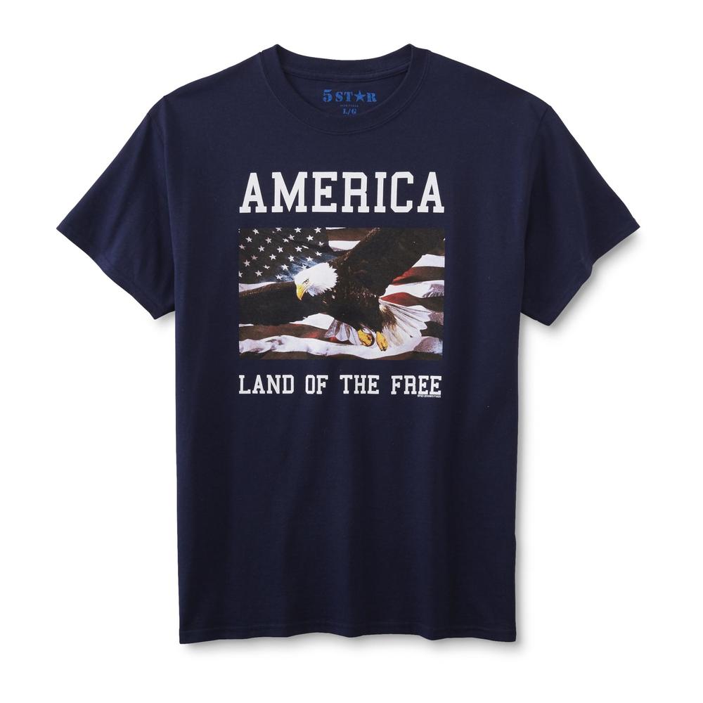 Men's Big & Tall Graphic T-Shirt - Eagle & American Flag
