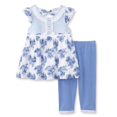 Young Hearts Infant & Toddler Girl's Lace Tunic & Leggings - Floral