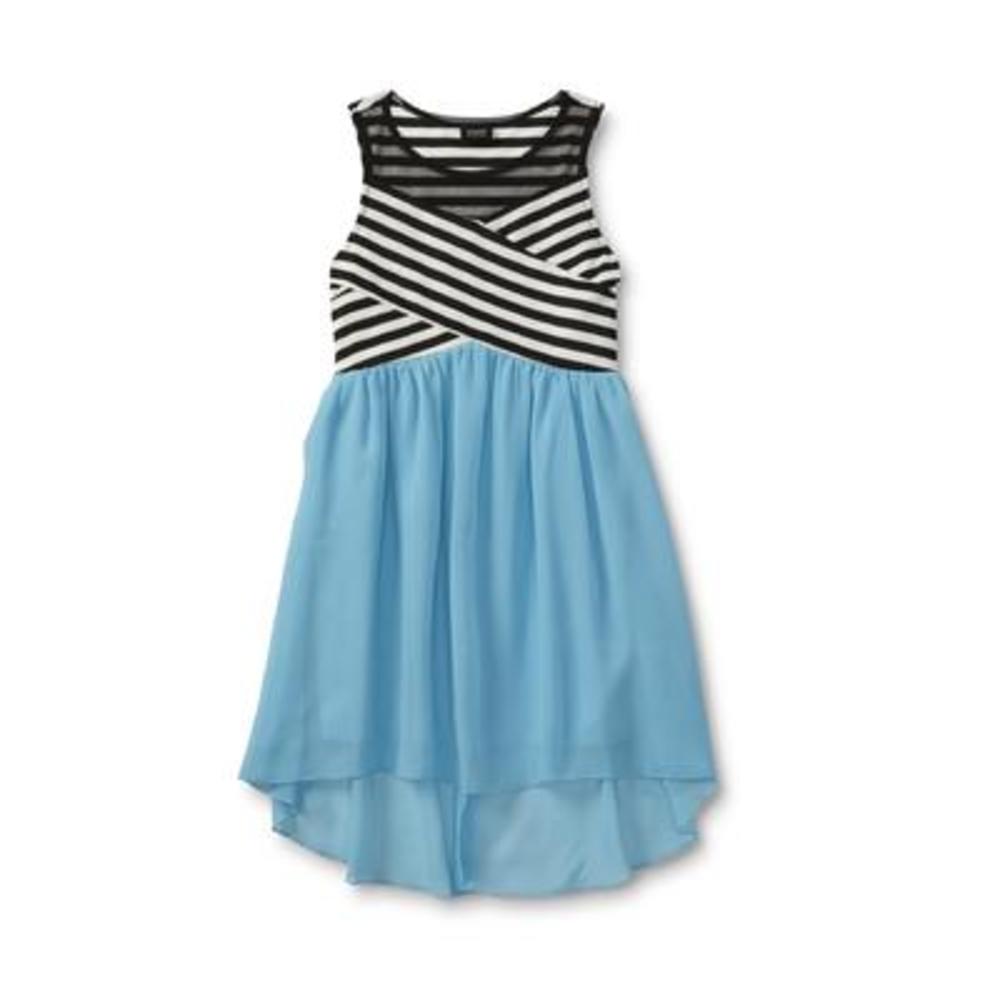 Holiday Editions Girl's Mixed Media Dress - Striped