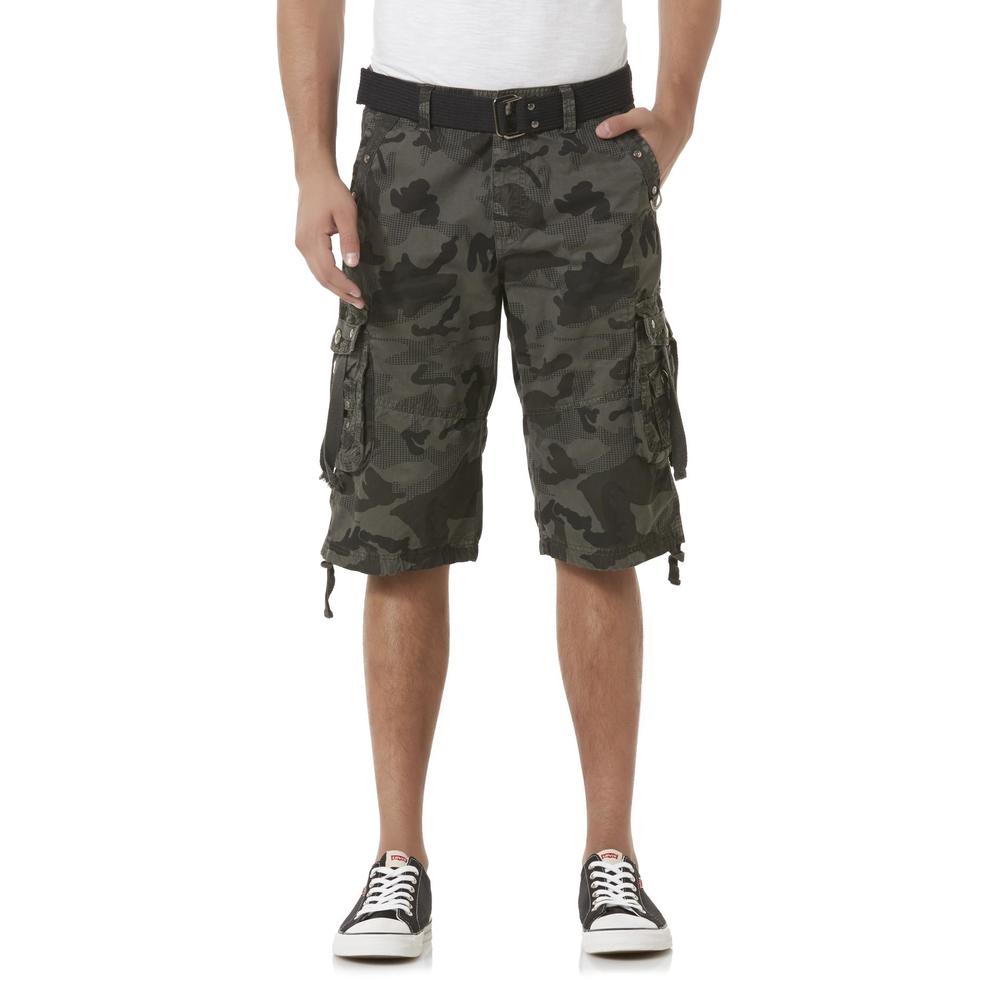 Blue Star Men's Cargo Shorts & Belt - Camouflage