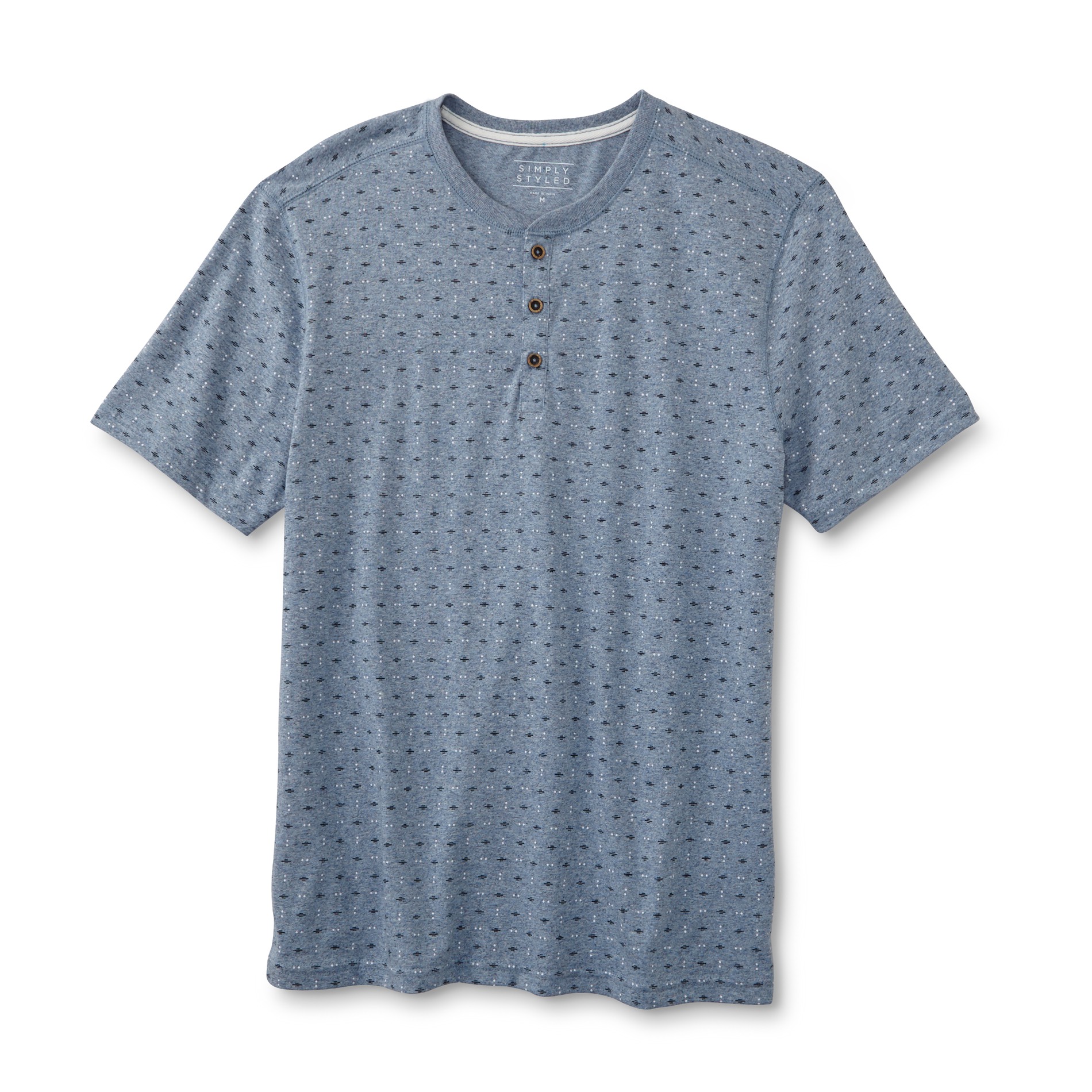 Simply Styled Men's Henley Shirt - Geometric