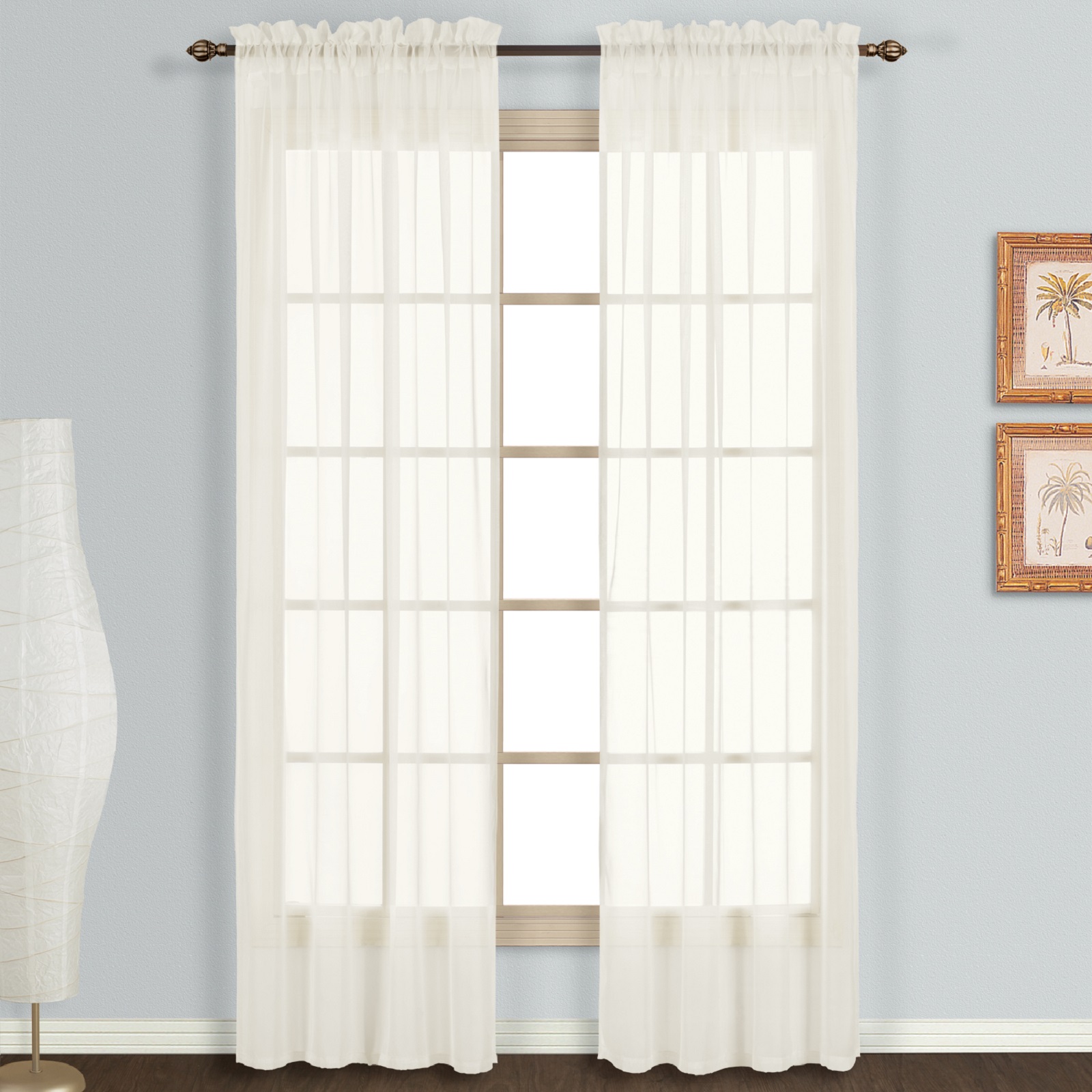 United Curtain Company Monte Carlo 118" x 120" voile window panel pair