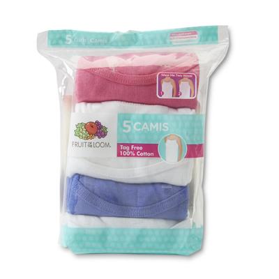 Fruit of the Loom Girl's 5-Pack Assorted Camisoles