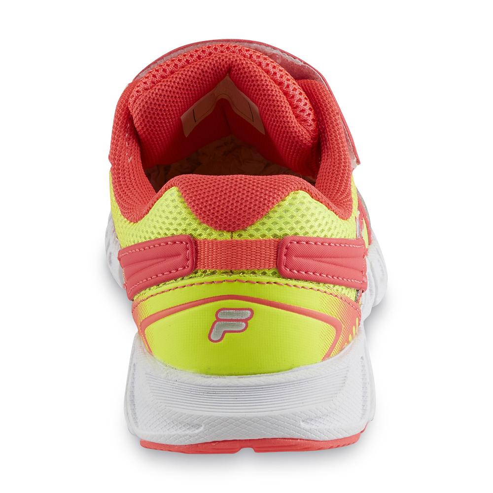 Fila Girl's Volcanic Runner Neon Pink/Yellow Athletic Shoe