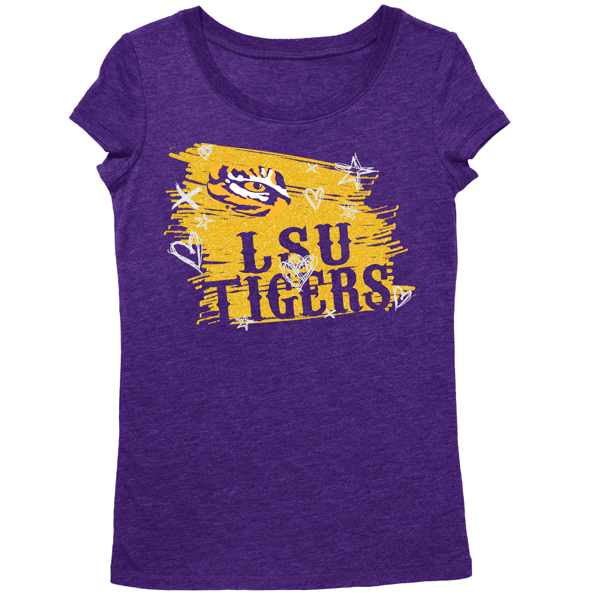 NCAA Girls' LSU Tigers Scoop Neck Tee