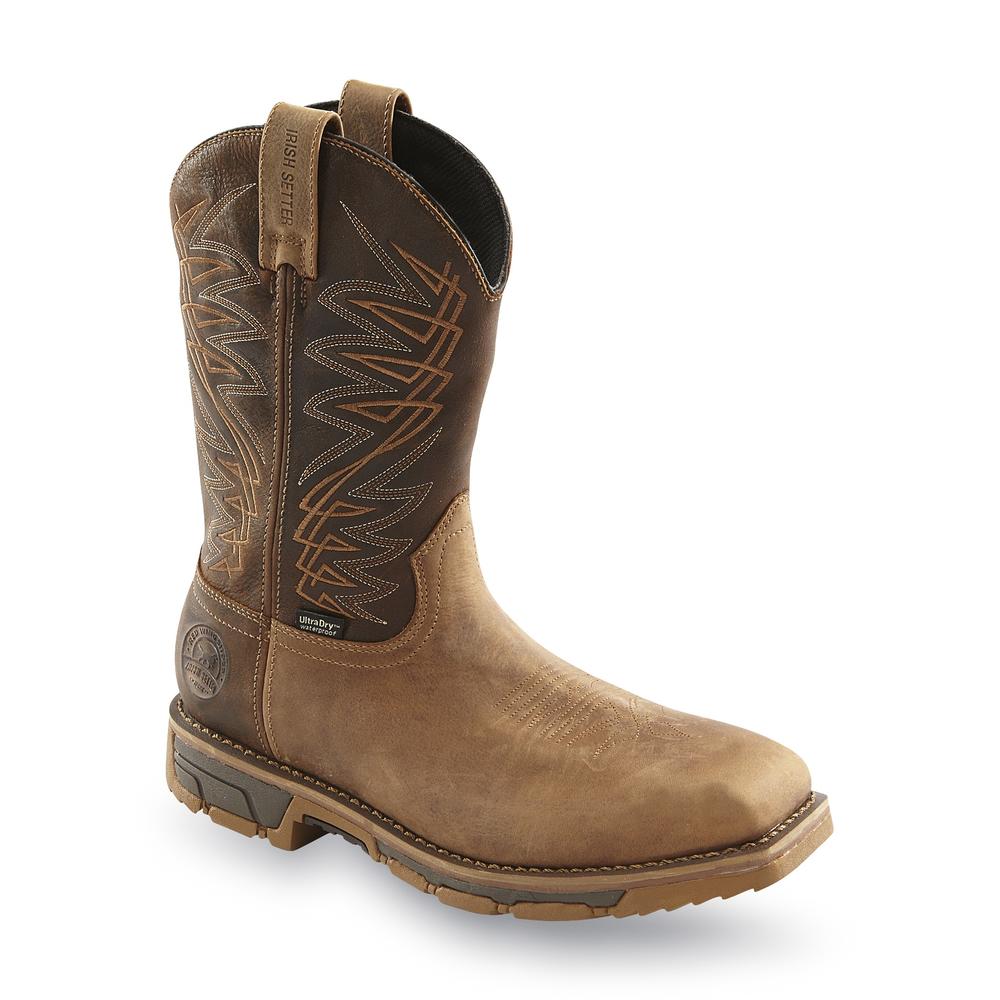 Irish Setter Boots by Red Wing Shoes Men's Marshall 83912 11" Brown Pull-On Steel Toe Waterproof Work Boot