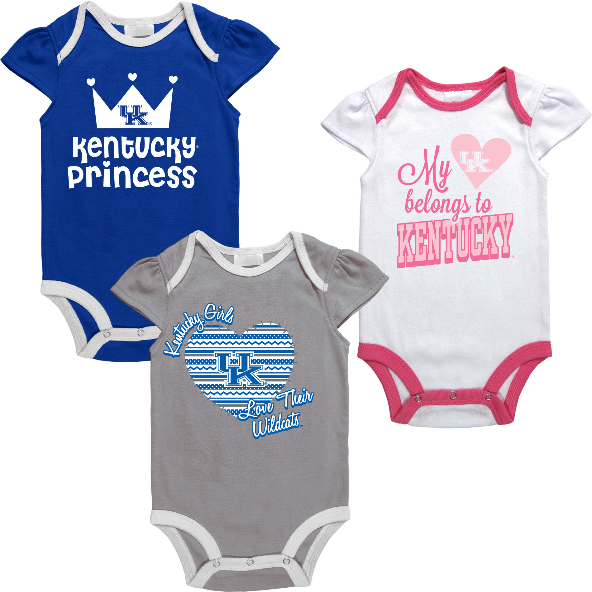 Infant Girl University of Kentucky Wildcats 3-pc Bodysuits