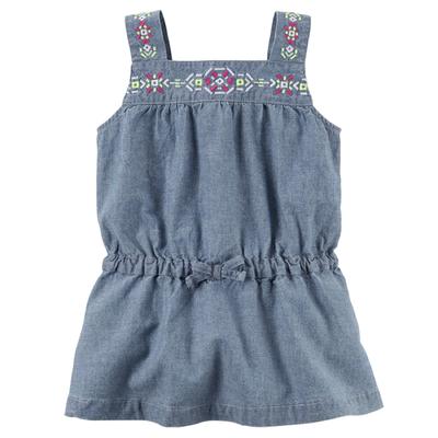 Carter's Toddler Girl's Embroidered Chambray Tunic