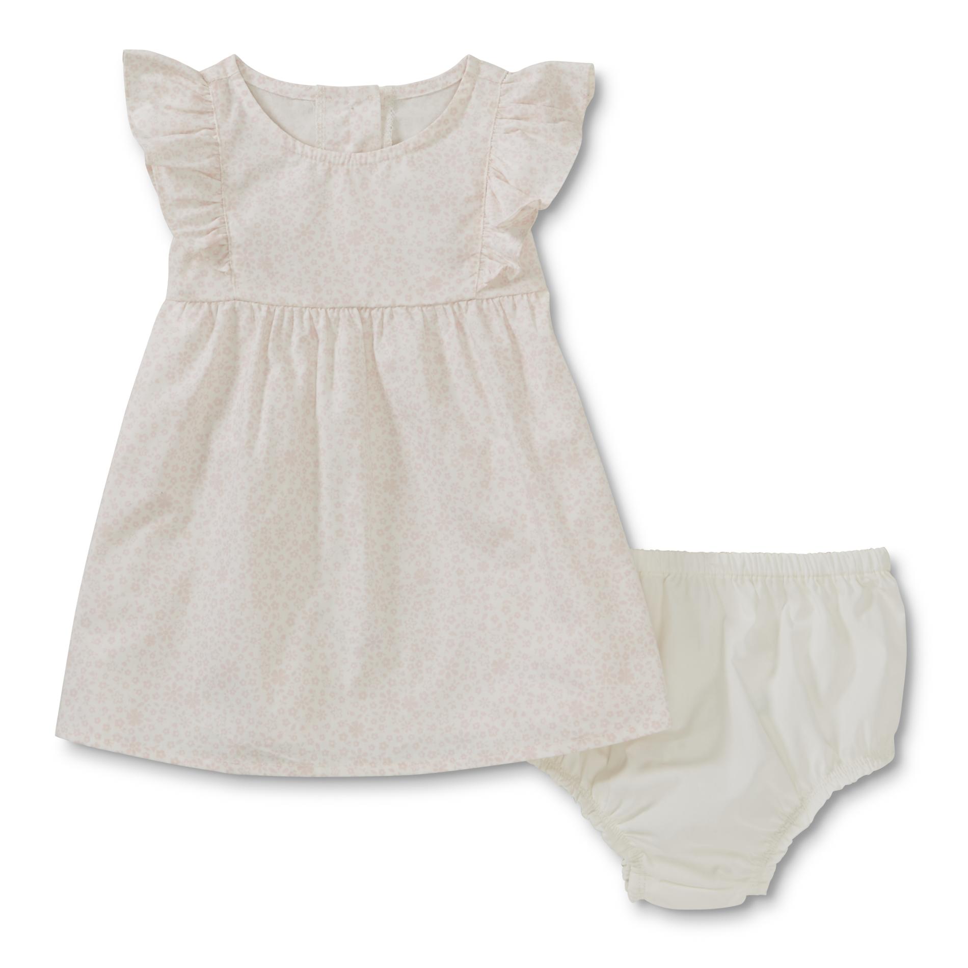 Little Wonders Infant Girls' Poplin Dress & Diaper Cover - Floral
