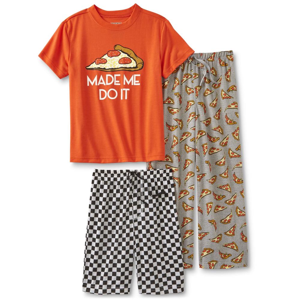 Joe Boxer Boys' Pajama T-Shirt, Shorts & Pants - Pizza
