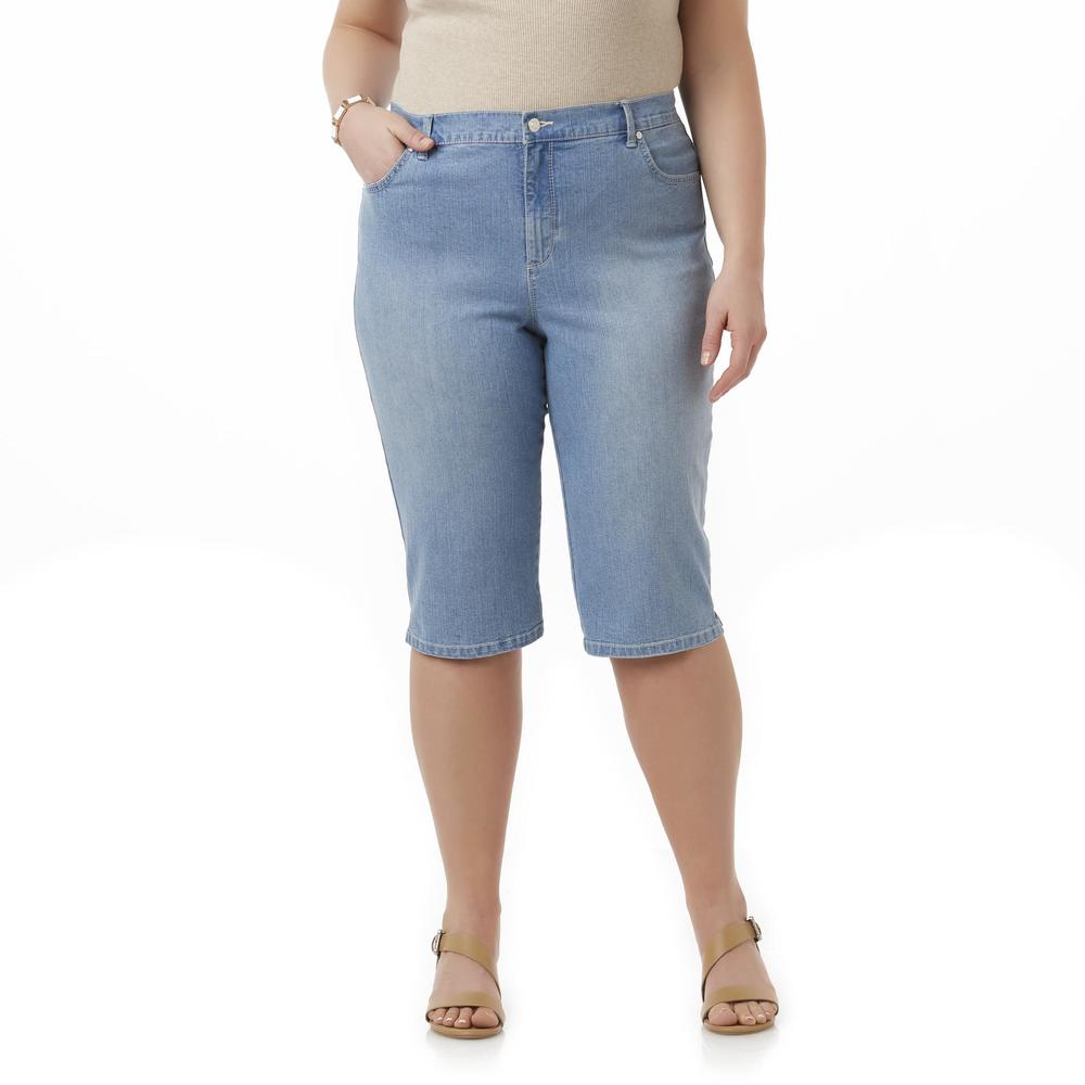 Gloria Vanderbilt Women's Plus Amanda Skimmer Jeans - Light Wash