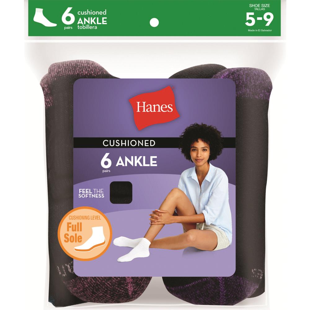 Hanes Women's 6-Pack Performance Ankle Socks