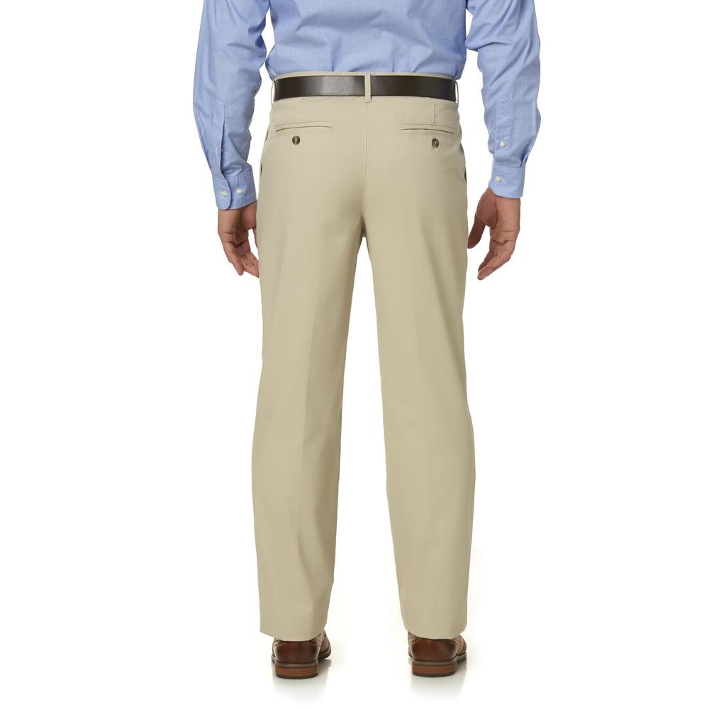 Basic Editions Men's Big & Tall Twill Pleated Pants