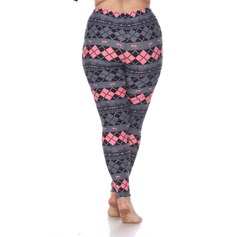 White Mark Plus Size High-Waist Mesh Fitness Leggings