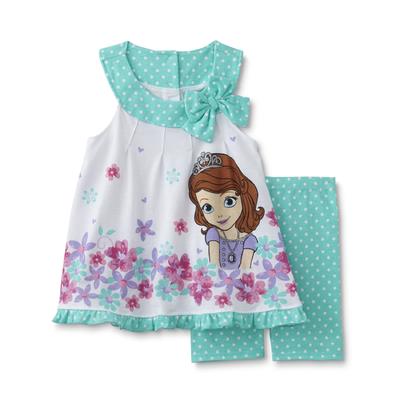 Disney Sofia The First Infant & Toddler Girl's Sleeveless Top & Shorts