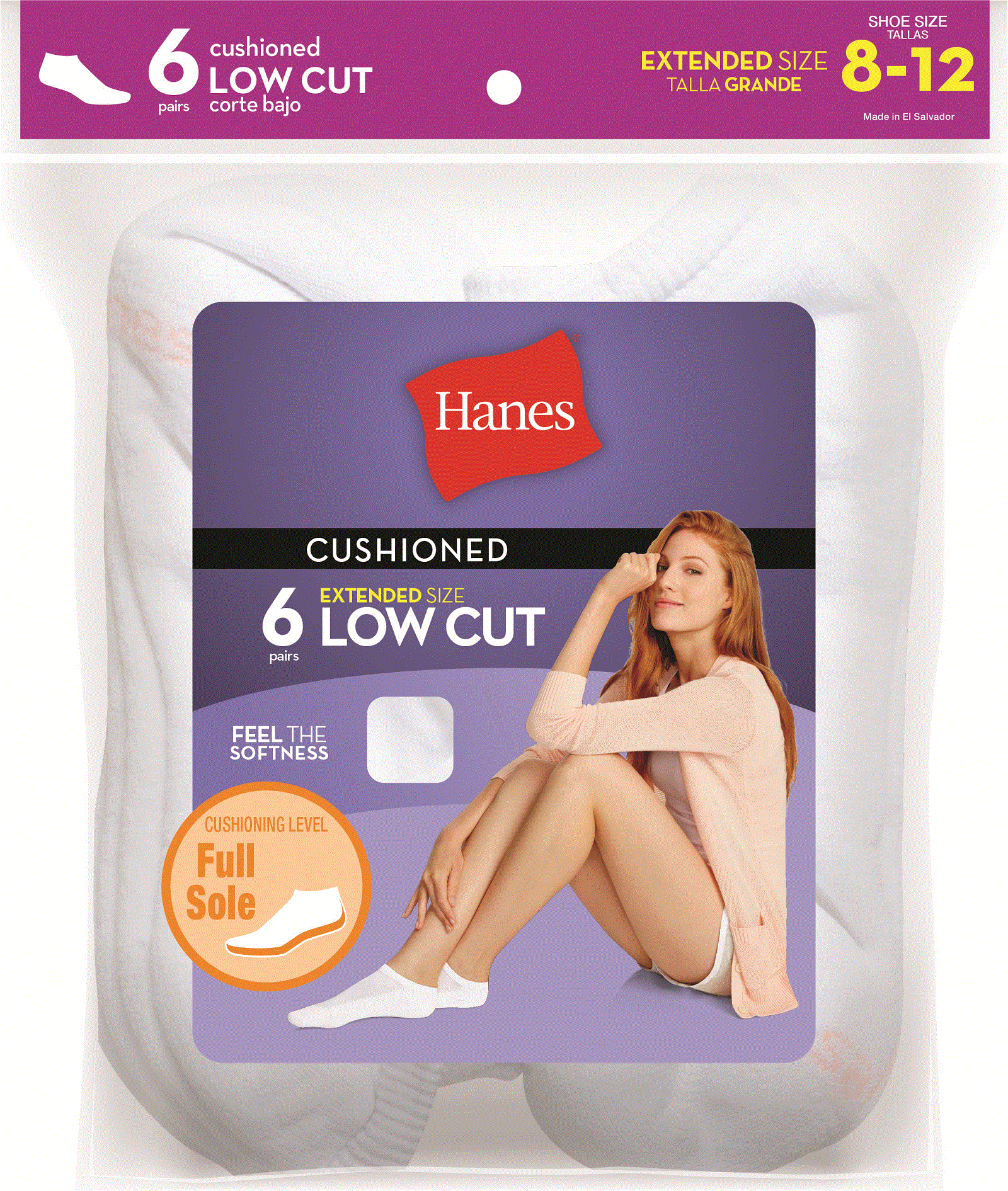 Hanes Women's Her Way Low Cut Design Sock - 6pk