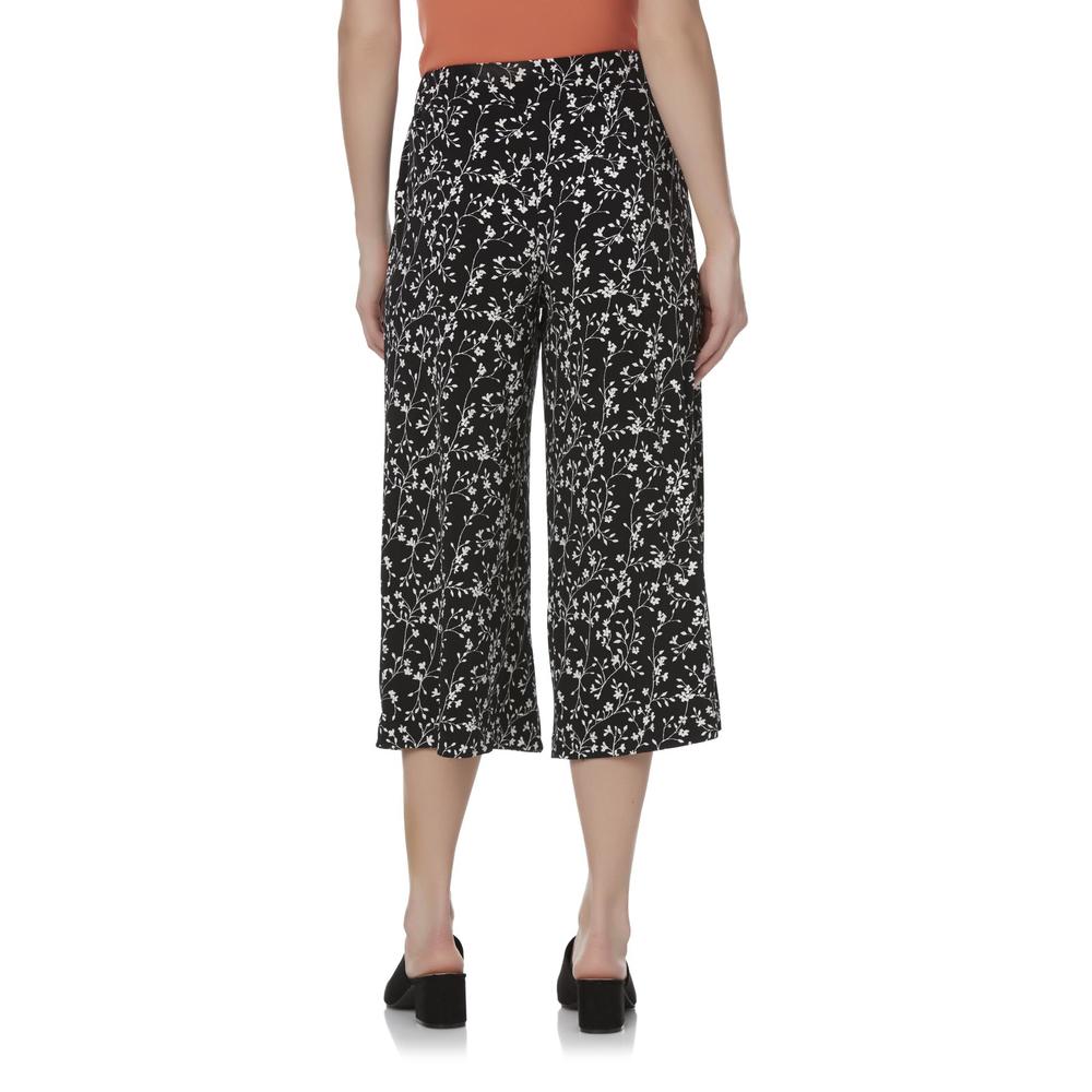 Simply Styled Women's Pleated Culottes - Floral