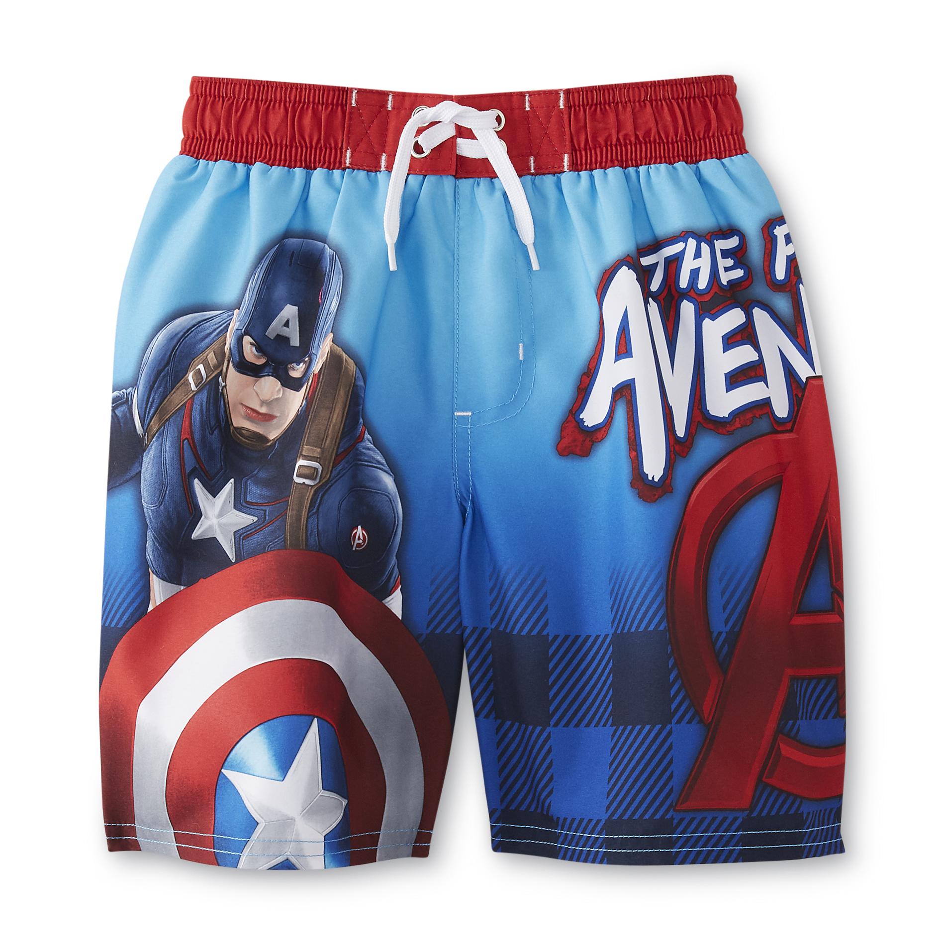 Marvel Captain America Boy's Swim Trunks Sears