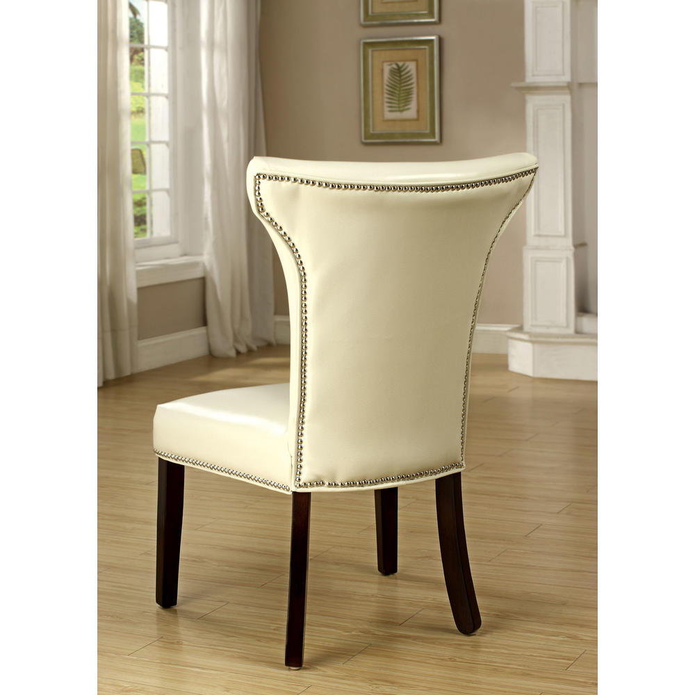 Furniture of America Melika Leatherette Accent Chair (Set of 2)