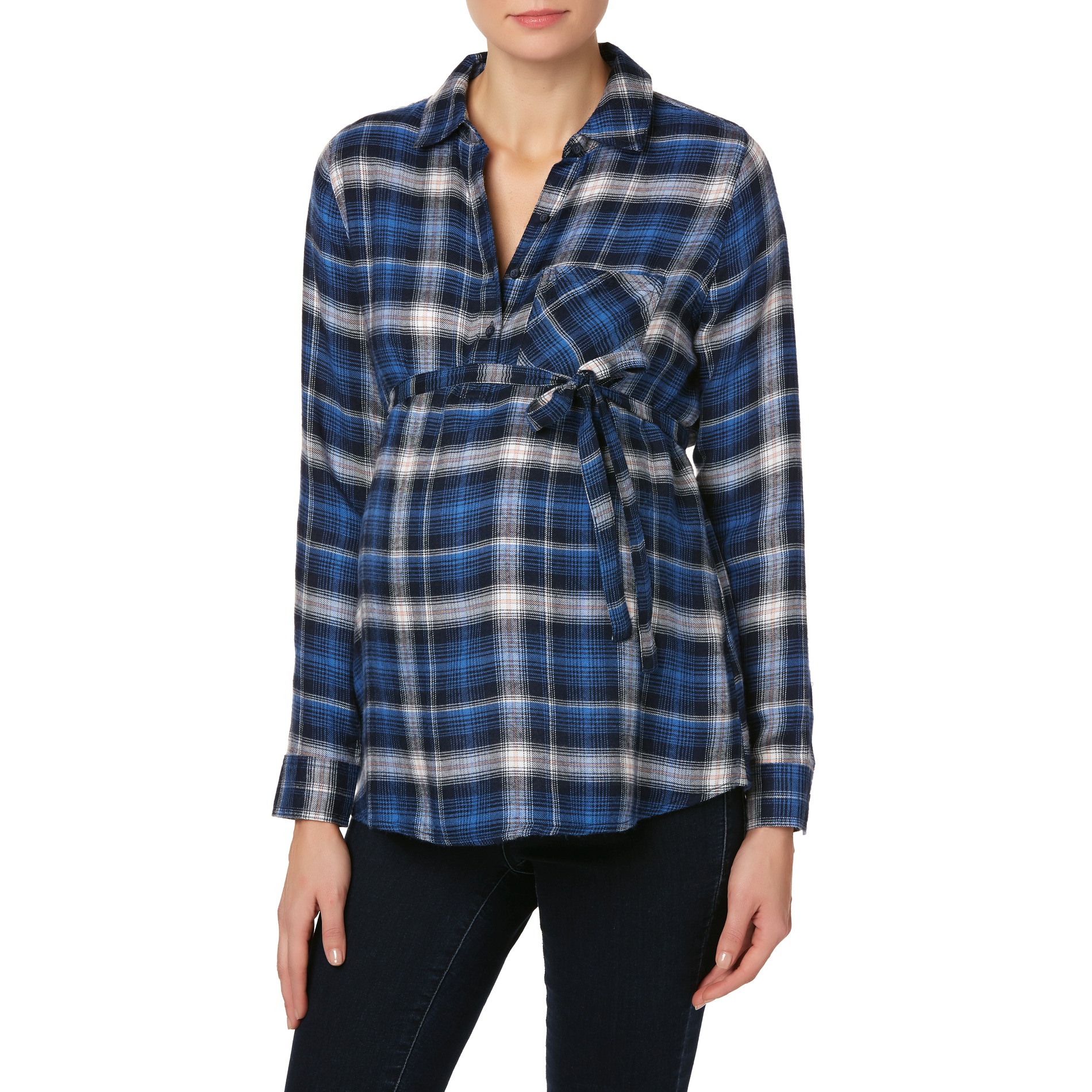 maternity flannel shirt