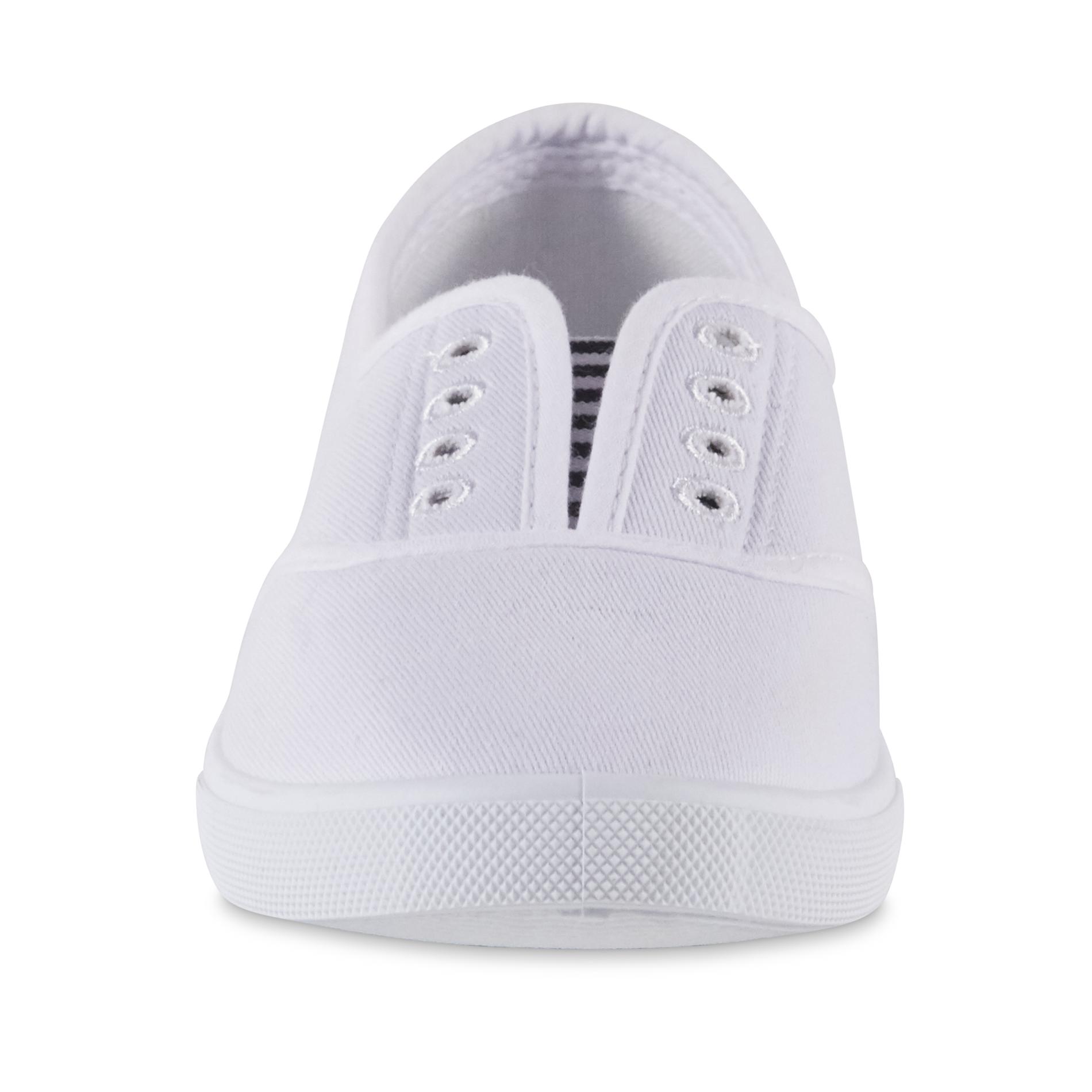 basic editions canvas slip ons