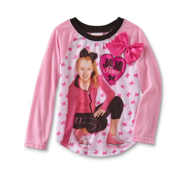 JoJo Siwa Girls' Pajama Top & Pants - Hearts, Bows & Striped