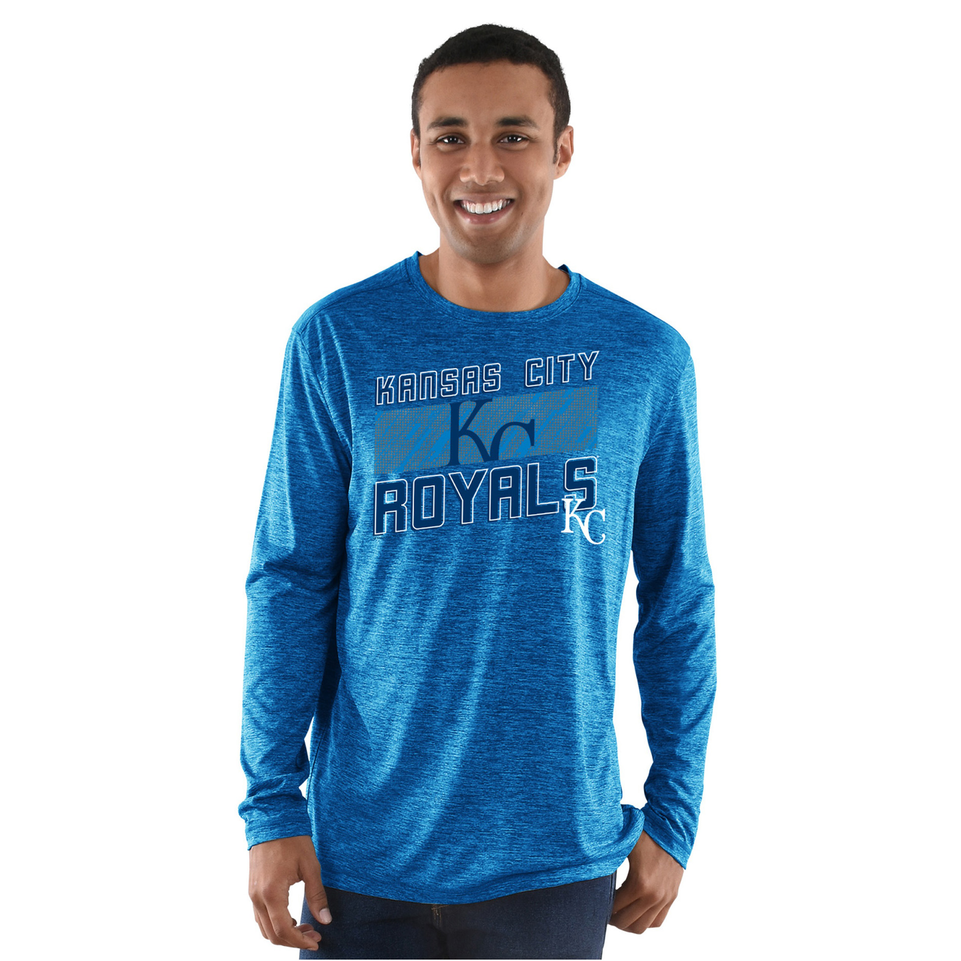 MLB Men’s Heather Long-Sleeve T-Shirt - Kansas City Royals, Size: Medium, Grey MLB Men’s Heather Long-Sleeve T-Shirt - Kansas City Royals, Size: Medium, Grey