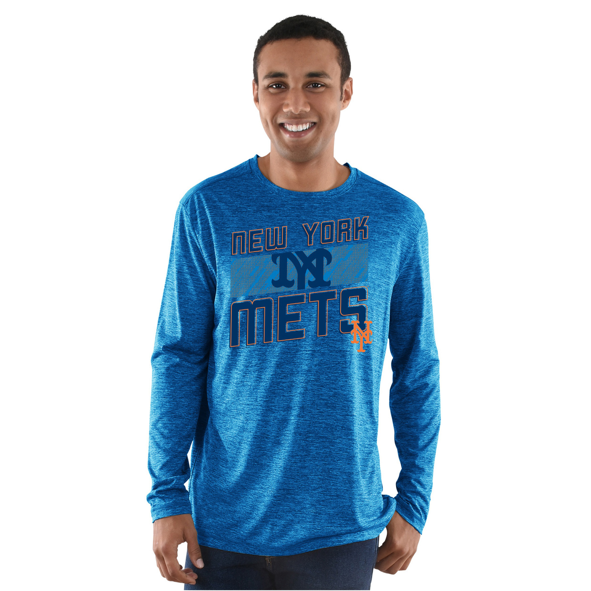 MLB Men’s Heather Long-Sleeve T-Shirt - New York Mets, Size: Medium, Grey MLB Men’s Heather Long-Sleeve T-Shirt - New York Mets, Size: Medium, Grey