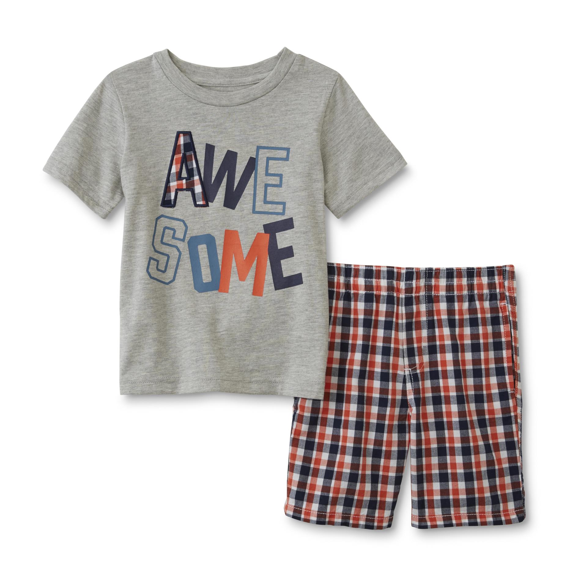 Toughskins Infant & Toddler Boys' Graphic T-Shirt & Shorts - Awesome