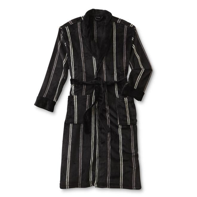 Joe Boxer Men's Fleece Robe Striped