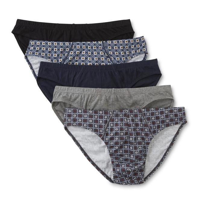 Simply Styled Men's 5Pack Bikini Briefs Solid & Geometric