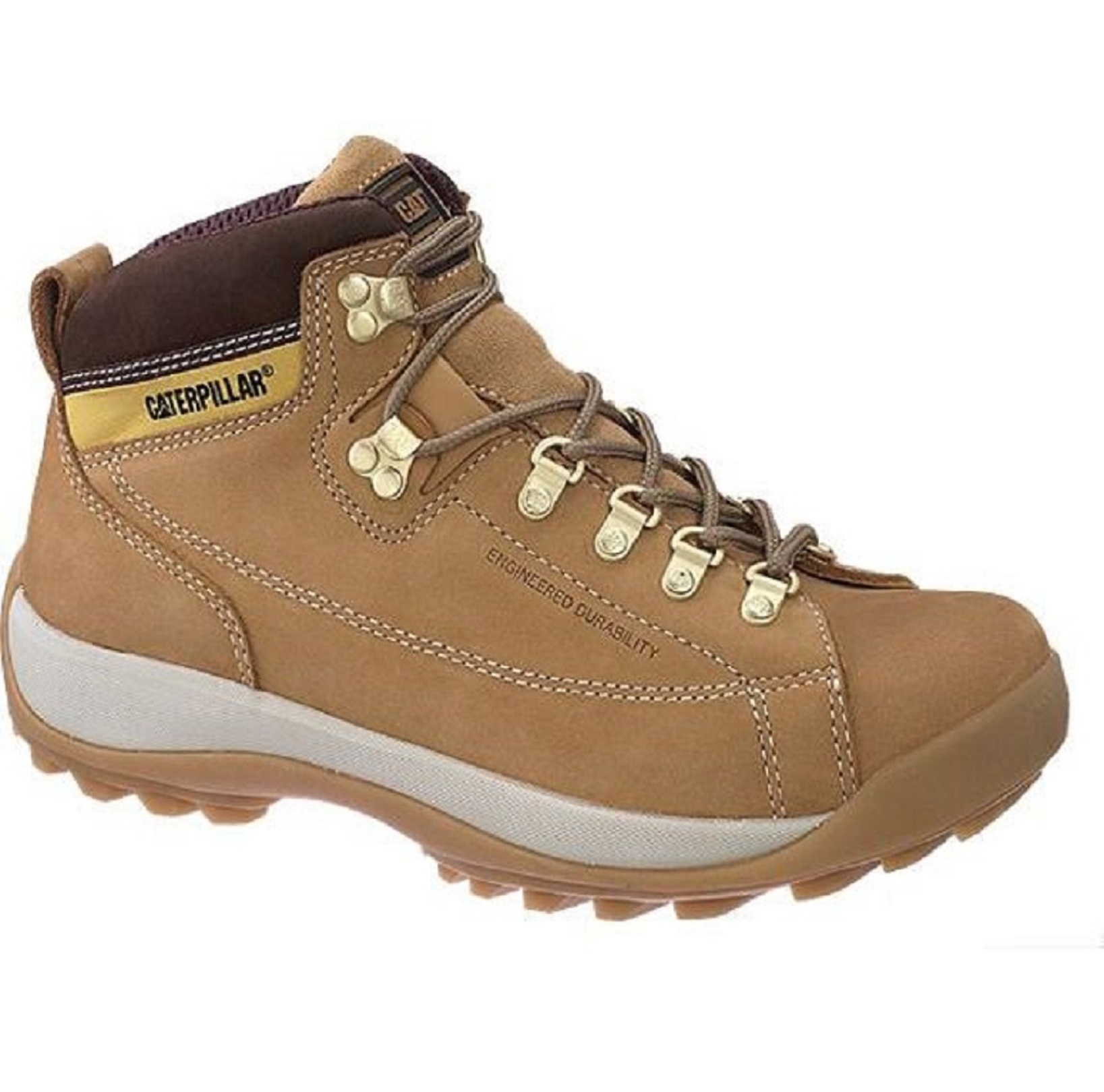 Cat Footwear Men's Active Alaska 5" Tan Suede Soft Toe Slip Resistant Hiker Work Boot P71429