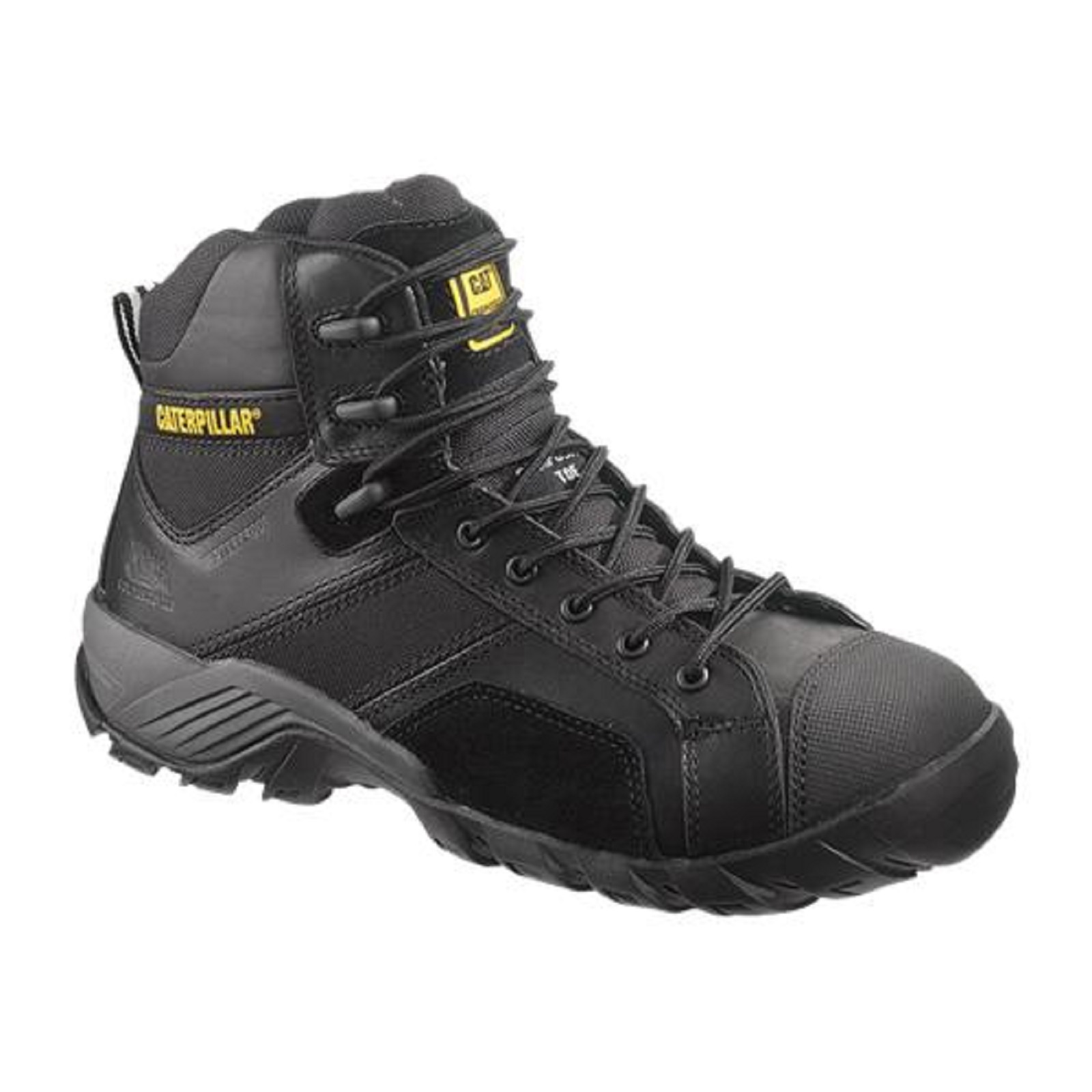 Cat Footwear Men's Argon Hi Comp Toe Black Waterproof 6" Work Boot P90090 - Wide Width Available