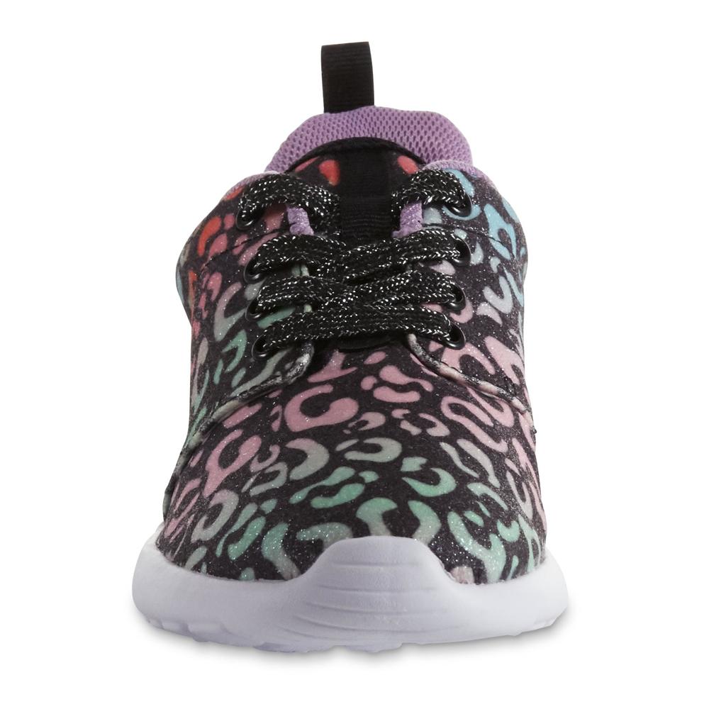 Piper Girls' Kylie Leopard Print Sneaker - Black Multi