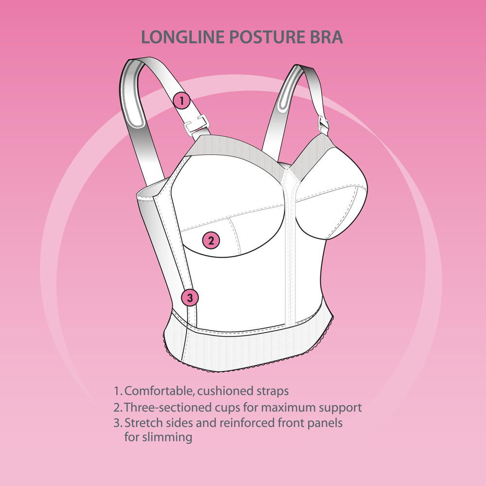 Exquisite Form Fully&#174; Front Close Longline Posture Bra- 5107530