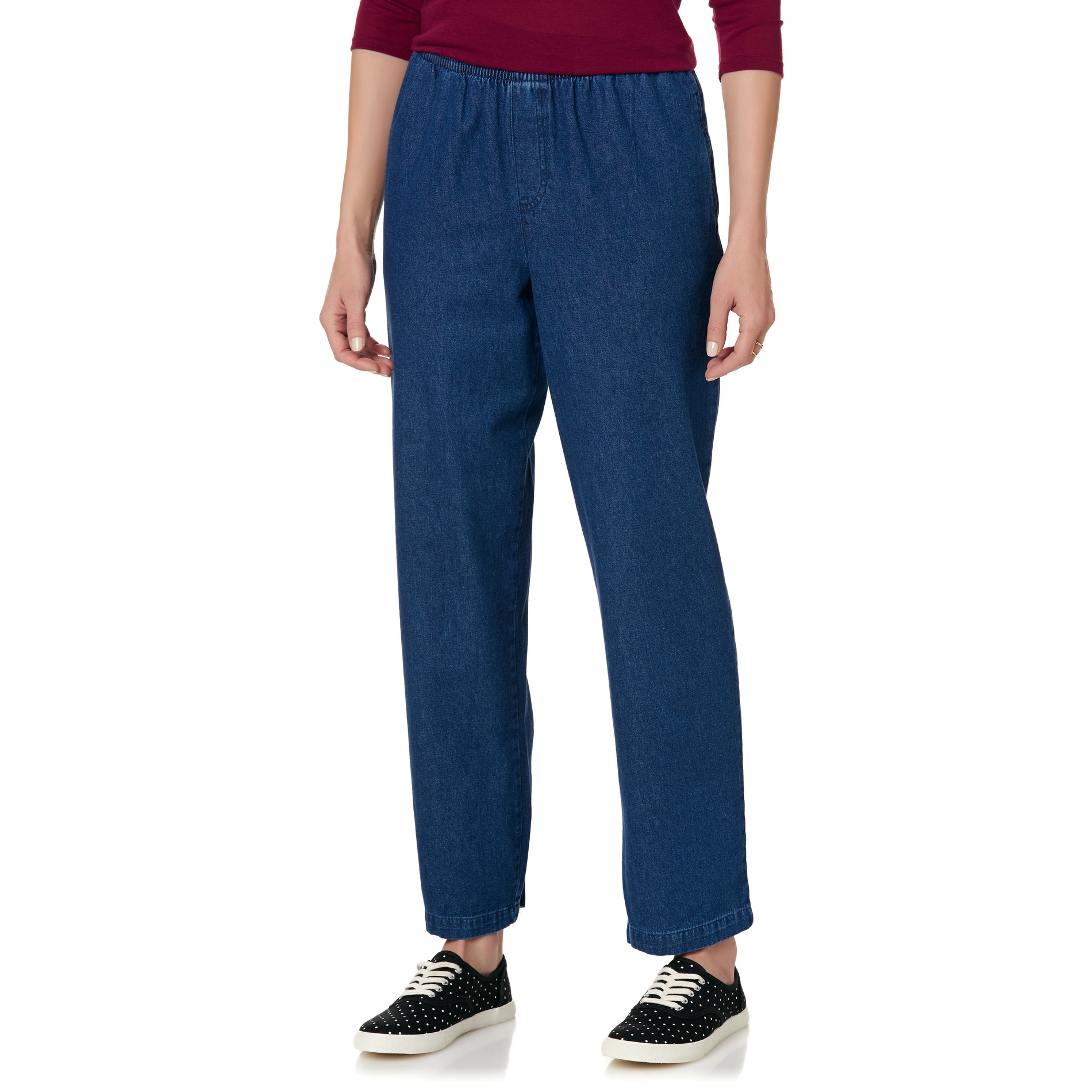 Basic editions elastic waist pants clearance