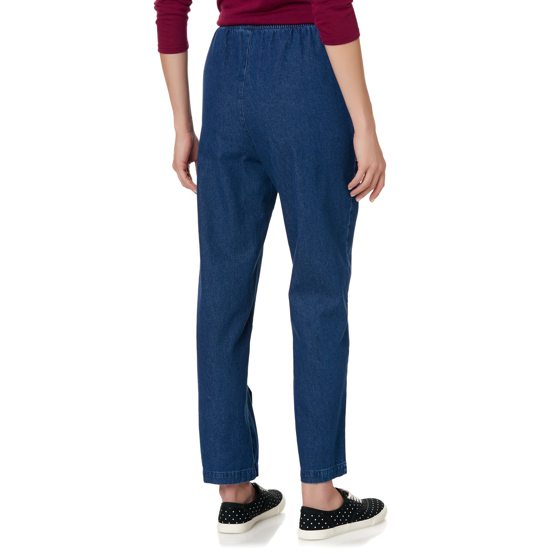 Basic editions elastic waist jeans clearance