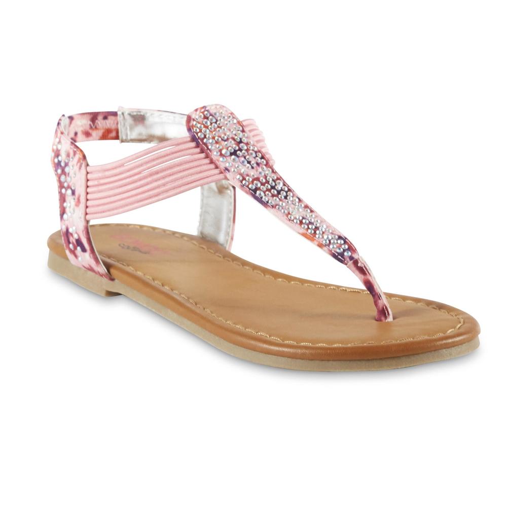 Bongo Girls' Josephina Embellished Thong Sandal - Pink