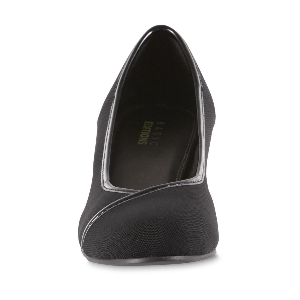 Basic Editions Women's Earlena Wedge Shoe - Black