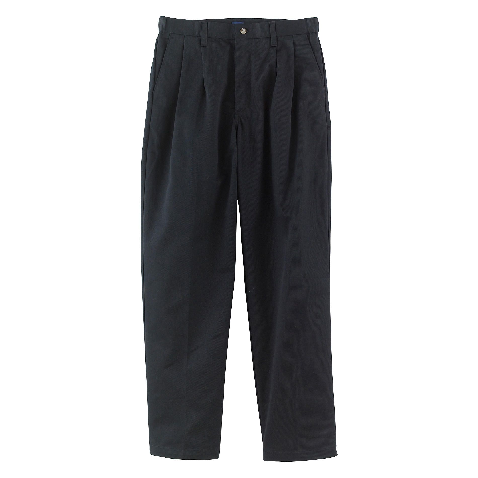 Basic Editions Men's Side Elastic Pleated Pant